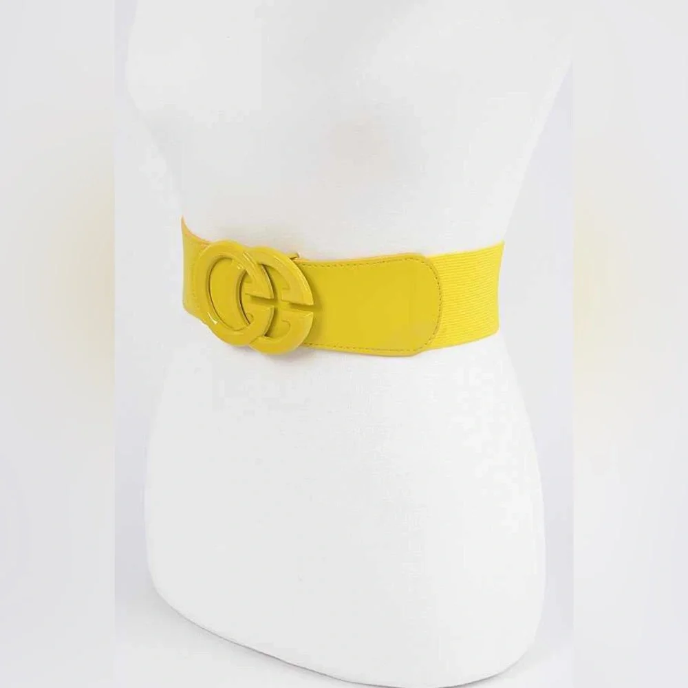 One Size Logo Elastic Statement Belt